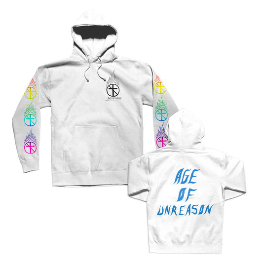 Bad Religion (Flaming Cross White) Hoodie
