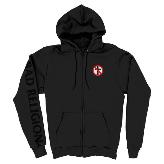 Bad Religion (Embroidered Crossbuster) Zip-Hood